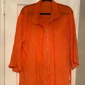 Orange button up